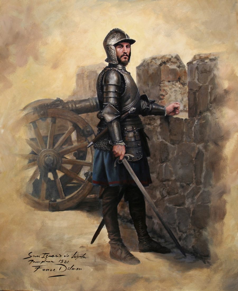 San Ignacio de Loyola, antes de ser herido en la defensa de Pamplona contra el ejército francés (1521) San Ignacio de Loyola, poco antes de ser herido en la defensa de Pamplona contra el ejército francés (1521) Augusto Ferrer-Dalmau